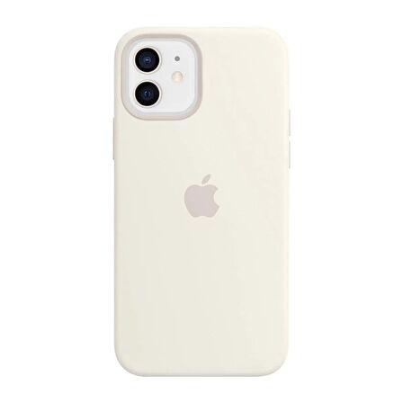 iPhone 12 ve 12 Pro Uyumlu İçi Kadife Logolu Silikon Lansman Kılıf