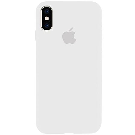 iPhone X ve XS Uyumlu İçi Kadife Logolu Silikon Lansman Kılıf