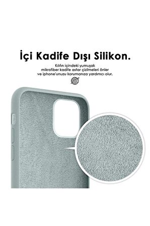 iPhone XR İçi Kadife Logolu Silikon Lansman Kılıf