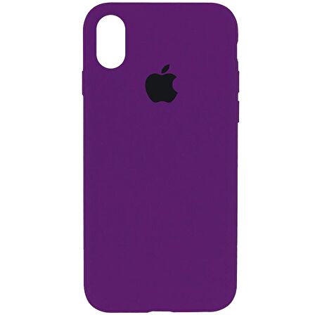 iPhone XR İçi Kadife Logolu Silikon Lansman Kılıf