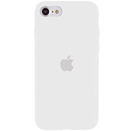 iPhone SE 2020 İçi Kadife Logolu Silikon Lansman Kılıf