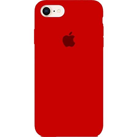 iPhone 7 ve 8 Uyumlu İçi Kadife Logolu Silikon Lansman Kılıf