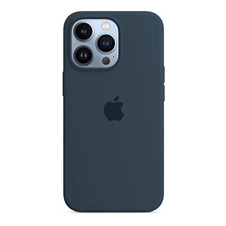 iPhone 13 Pro Max İçi Kadife Logolu Silikon Lansman Kılıf