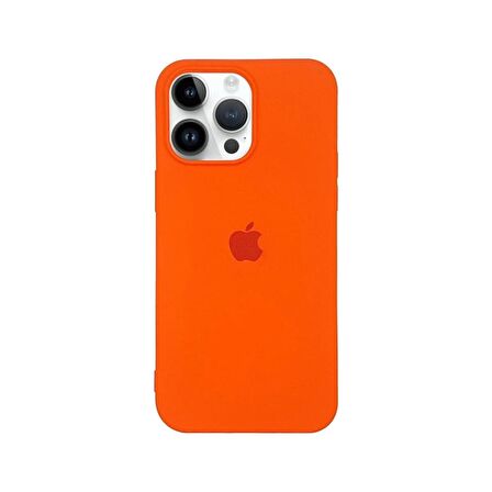 iPhone 13 Pro Max İçi Kadife Logolu Silikon Lansman Kılıf