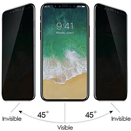 iPhone Xs MAX Görünmez Hayalet Full Kaplayan Ekran Koruyucu Cam