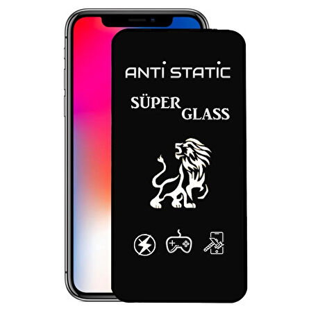 iPhone XR Anti Static Toz Tutmayan Çerçeveli Temperli Ekran Koruyucu Cam