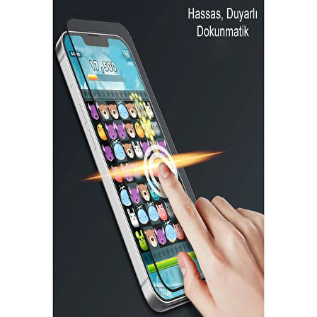 iPhone XR Anti Static Toz Tutmayan Çerçeveli Temperli Ekran Koruyucu Cam
