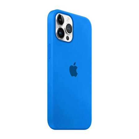 iPhone 14 Pro Max İçi Kadife Logolu Silikon Lansman Kılıf