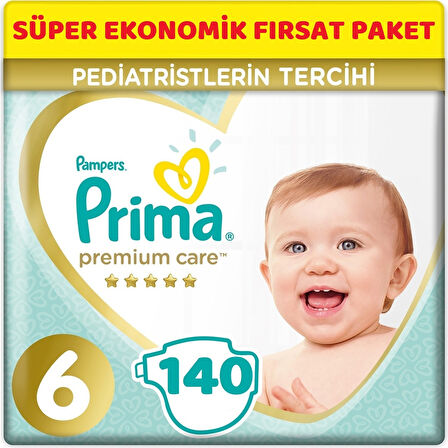Prima Premium Care Bebek Bezi 6 Numara (13+Kg) Extra Large 140 Adet