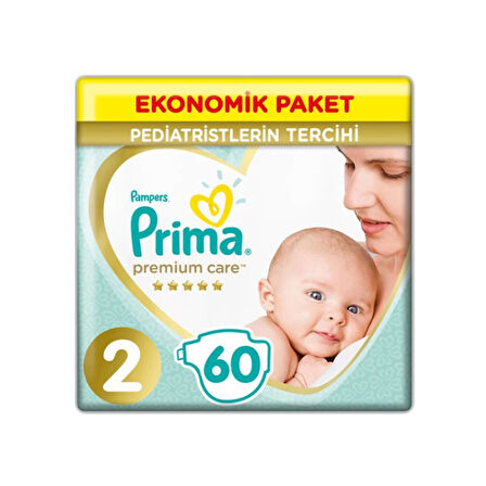 Prima Bebek Bezi Premium Care 2 Beden 60'lı
