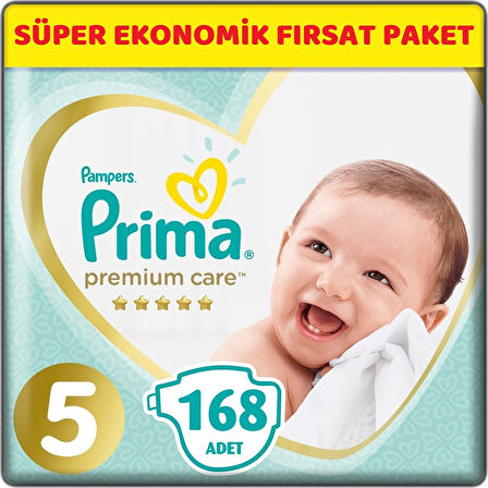 Prima Premium Care Bebek bezi Beden:5 (11-16Kg) Junior 168 Adet