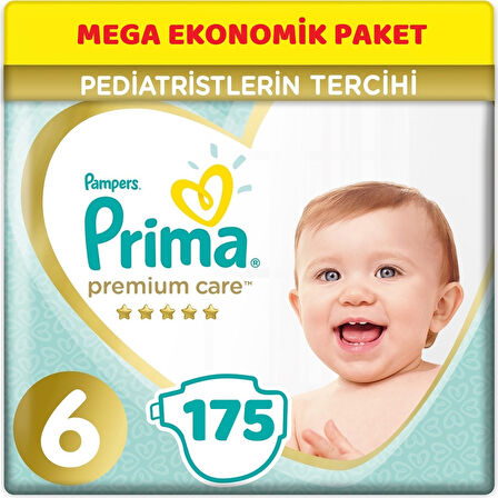 Prima Premium Care Bebek Bezi Beden:6 (13+Kg) Extra Large 175 Adet