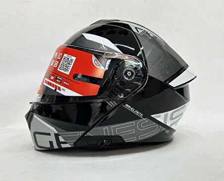 MT Genesis Sv Atempo B2 Parlak Renk Çene Açılır Kask Iç Güneş Vizörlü XL