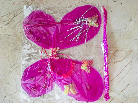 Kelebek Kanat, Asa Ve Taç 3'lü Set 