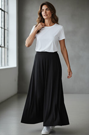 KADIN BELİ LASTİKLİ KALIN KIŞLIK BALIK ETEK