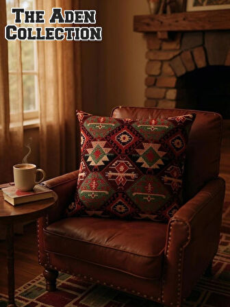 Goblen Dokuma Kırlent Kılıfı 45x45