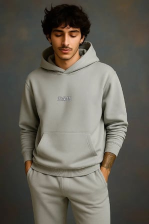 Lenithra Jujutsu Kaisen Gojo Anime Sırt Baskılı Unisex Oversize Hoodie Gri / S