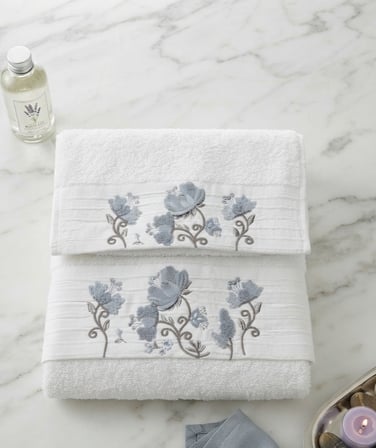 Gökçe Süzene Bambu Bürümcük Analı Kızlı Havlu Seti (1 Adet 30x50 cm ve 1 Adet 50x90 cm ) %70 Bambu %30 Pamuk