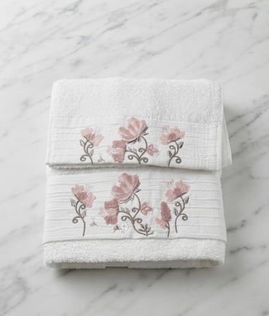 Gökçe Süzene Bambu Bürümcük Analı Kızlı Havlu Seti (1 Adet 30x50 cm ve 1 Adet 50x90 cm ) %70 Bambu %30 Pamuk
