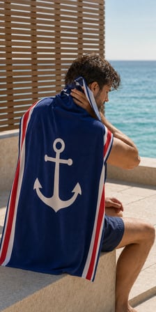 Gökova Home | Anchorline | Plaj Havlusu Mikrofiber 75x150 cm Hızlı Kuruyan
