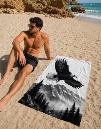 Gökova Home | Eagle | Plaj Havlusu Mikrofiber 75x150 cm Hızlı Kuruyan