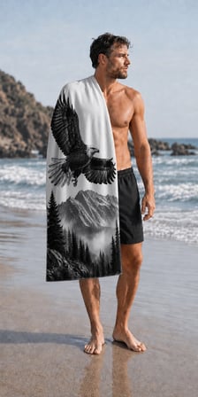Gökova Home | Eagle | Plaj Havlusu Mikrofiber 75x150 cm Hızlı Kuruyan
