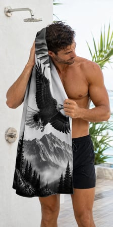 Gökova Home | Eagle | Plaj Havlusu Mikrofiber 75x150 cm Hızlı Kuruyan