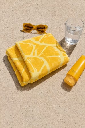 Gökova Home Lemon Plaj Havlusu Mikrofiber 75x150 cm Hızlı Kuruyan