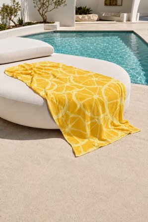 Gökova Home Lemon Plaj Havlusu Mikrofiber 75x150 cm Hızlı Kuruyan