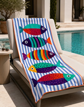 Gökova Home | Marine | Plaj Havlusu Mikrofiber 75x150 cm Hızlı Kuruyan