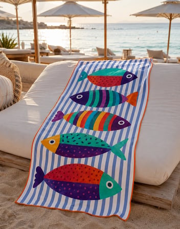 Gökova Home | Marine | Plaj Havlusu Mikrofiber 75x150 cm Hızlı Kuruyan