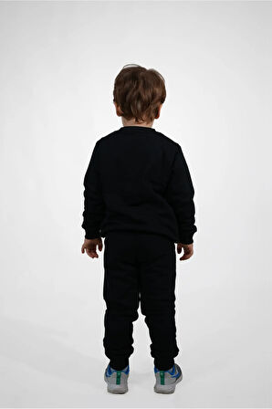 Göktürk Devleti Legolu %100 Pamuklu Siyah Çocuk Eşofman Takımı