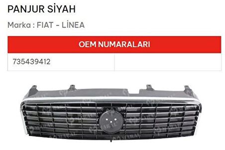 FİAT LİNEA ÖN PANJUR 2007-2010 SİYAH 735439412 GNS GOLD