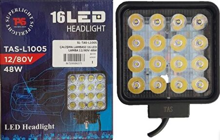 16 LEDLİ ÇALISMA LAMBASI 12/80V 48W (SL-TAS-L1005) NS GOLD