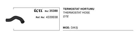 TERMOSTAT HORTUMU 35388 DKS 4339938 GOLD