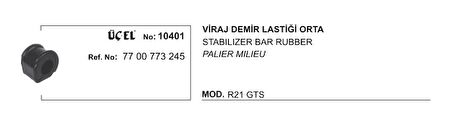 VİRAJ DEMİR LASTİĞİ ORTA 10401 R21 GTS 7700773245 7700773245 GOLD