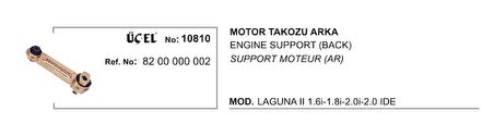 MOTOR TAKOZU ARKA 10810 LAGUNA-II 8200000002 8200000002 GOLD