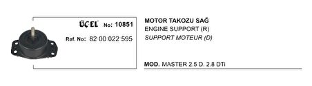 MOTOR TAKOZU SAĞ 10851 MASTER-II (02-) 8200022595 8200022595 GOLD