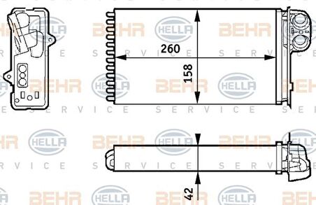 MEGANE 1 SCENIC 1 / 1.4 1.6 2.0 16V KALORİFER RADYATÖRÜ 7701205450 KN GOLD