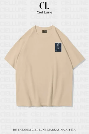 Unisex Kadın Erkek Golden Ratio Baskılı Özel Tasarım Oversize T-shirt