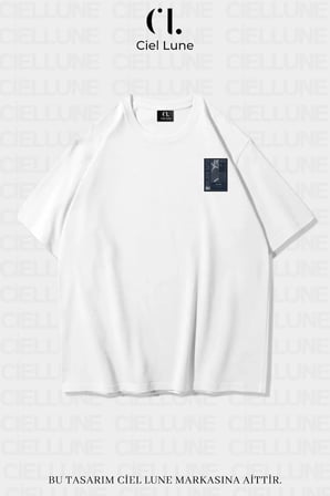 Unisex Kadın Erkek Golden Ratio Baskılı Özel Tasarım Oversize T-shirt