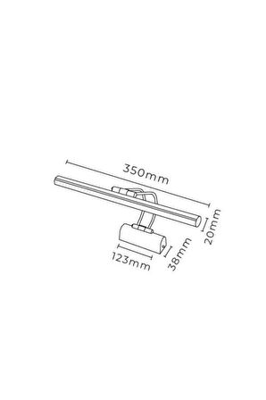 MYSTERY GOLD KASA Gün Işık Banyo Duvar Ayna Tablo Aydınlatması Flüt Aplik Kuğu Aplik Ledli Aplik 35 Cm(PİLLİ DEĞİLDİR)