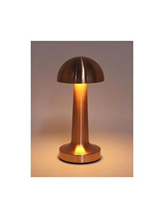 Gece Lambası Şarjlı Dokunmatik Retro Masa Lambası Gold - Masa Lambası