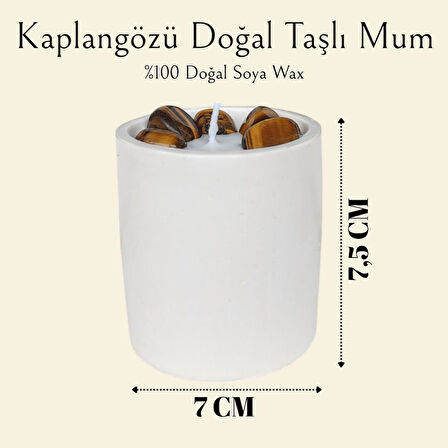 Kaplangözü Doğal Taşlı %100 Doğal Soya Wax Dekoratif Kokulu Mum