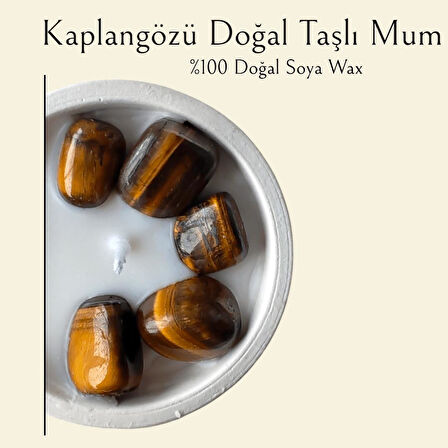 Kaplangözü Doğal Taşlı %100 Doğal Soya Wax Dekoratif Kokulu Mum