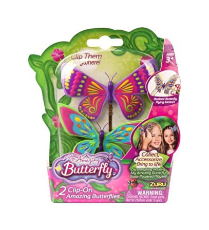 Butterfly Renki Kız Çocuklar İçin Toka Seti (2 Adet Toka İçerir)
