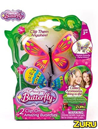 Butterfly Renki Kız Çocuklar İçin Toka Seti (2 Adet Toka İçerir)