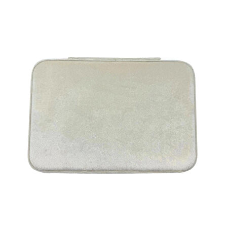 Kadife Tasarım Fermuarlı Takı Kutusu Seyehat Mücevher Kutusu Aynalı Takı Organizer Kutusu 