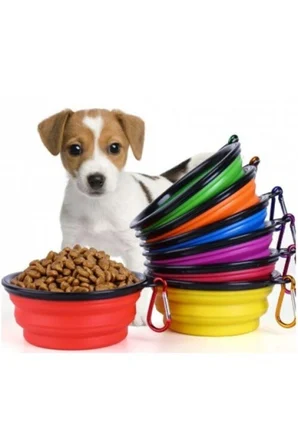 Katlanabilir Kedi Köpek Mama Ve Su Kabı