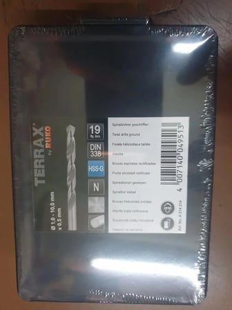 Terrax Matkap Ucu Takımı HSS 19 Parça( 1mm den 10mm e kadar )